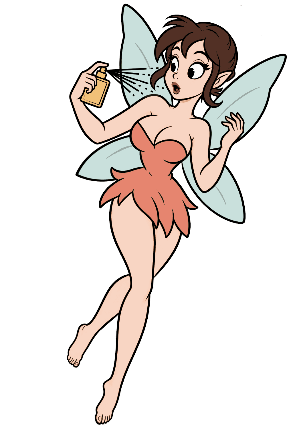 Fragrance fairy spraying perfume